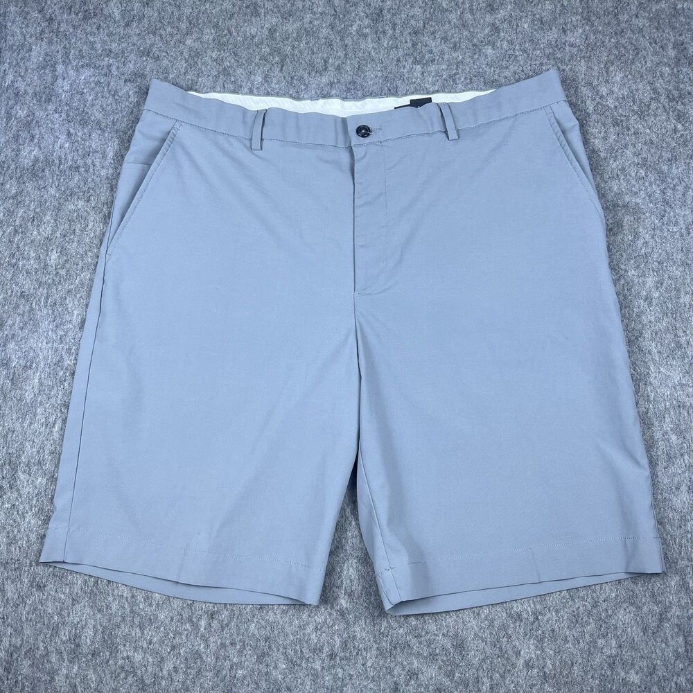 Greg Norman Men's Performance Shorts Gray Golf Shark Casual Lightweight Size 38